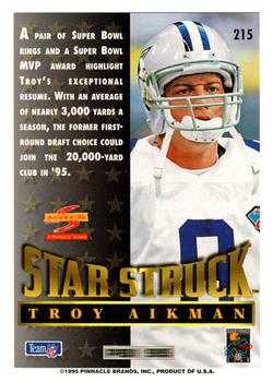 1995 Score #215 Troy Aikman Back
