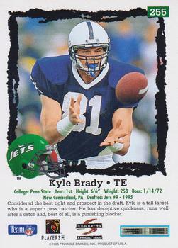1995 Score #255 Kyle Brady Back