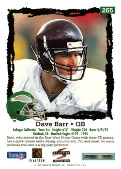 1995 Score #265 Dave Barr Back