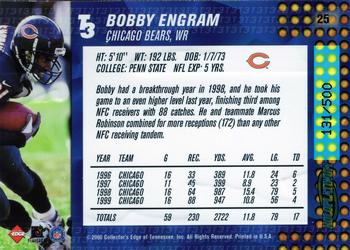 2000 Collector's Edge T3 - HoloPlatinum #25 Bobby Engram Back