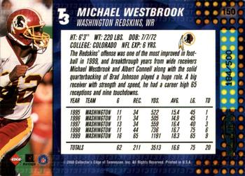 2000 Collector's Edge T3 - HoloPlatinum #150 Michael Westbrook Back
