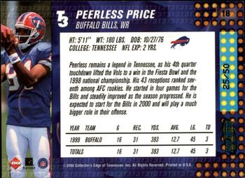 2000 Collector's Edge T3 - HoloRed #18 Peerless Price Back