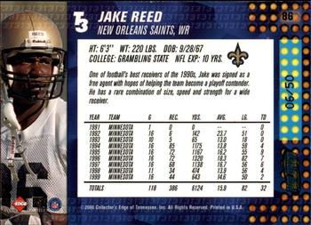 2000 Collector's Edge T3 - HoloRed #86 Jake Reed Back