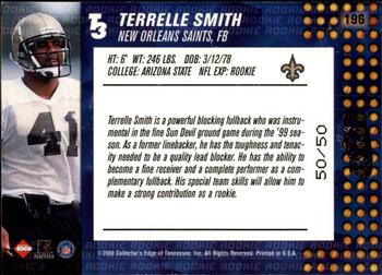 2000 Collector's Edge T3 - HoloRed #196 Terrelle Smith Back