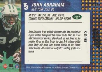 2000 Collector's Edge T3 - HoloRed #198 John Abraham Back