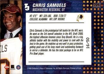 2000 Collector's Edge T3 - HoloRed #225 Chris Samuels Back