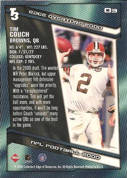2000 Collector's Edge T3 - Overture #O3 Tim Couch Back