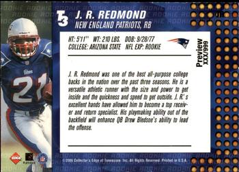 2000 Collector's Edge T3 - Previews #JR J.R. Redmond Back