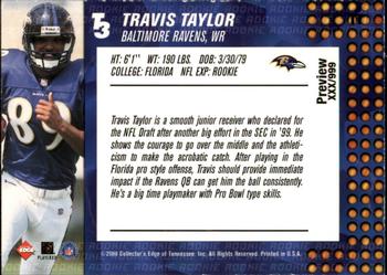 2000 Collector's Edge T3 - Previews #TT Travis Taylor Back