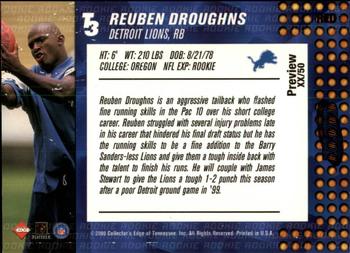 2000 Collector's Edge T3 - Previews HoloRed #RDR Reuben Droughns Back