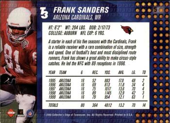 2000 Collector's Edge T3 - Retail #5 Frank Sanders Back