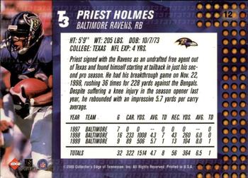 2000 Collector's Edge T3 - Retail #12 Priest Holmes Back