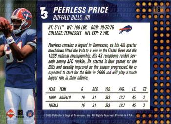 2000 Collector's Edge T3 - Retail #18 Peerless Price Back