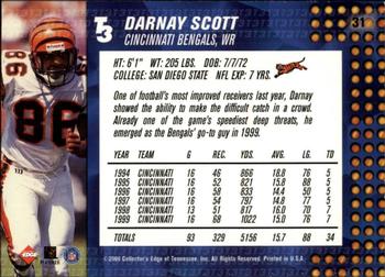 2000 Collector's Edge T3 - Retail #31 Darnay Scott Back
