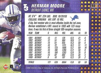 2000 Collector's Edge T3 - Retail #49 Herman Moore Back