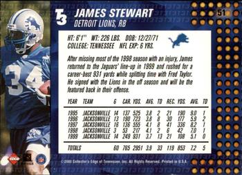 2000 Collector's Edge T3 - Retail #51 James Stewart Back