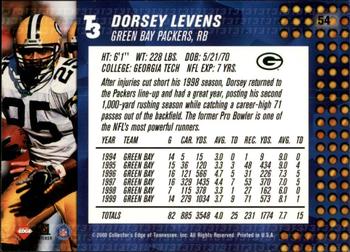 2000 Collector's Edge T3 - Retail #54 Dorsey Levens Back