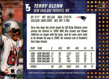 2000 Collector's Edge T3 - Retail #82 Terry Glenn Back