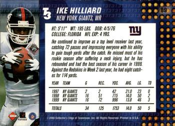 2000 Collector's Edge T3 - Retail #89 Ike Hilliard Back