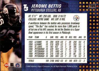 2000 Collector's Edge T3 - Retail #105 Jerome Bettis Back