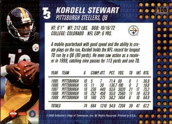 2000 Collector's Edge T3 - Retail #108 Kordell Stewart Back