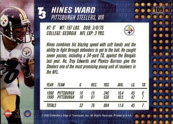 2000 Collector's Edge T3 - Retail #109 Hines Ward Back