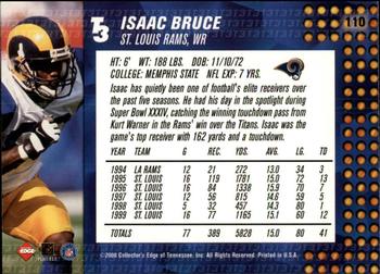 2000 Collector's Edge T3 - Retail #110 Isaac Bruce Back