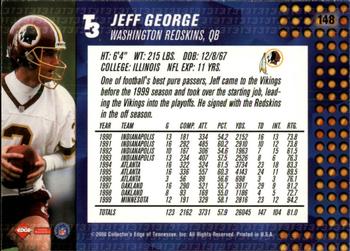 2000 Collector's Edge T3 - Retail #148 Jeff George Back