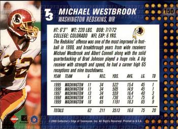 2000 Collector's Edge T3 - Retail #150 Michael Westbrook Back