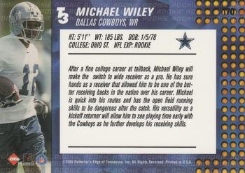 2000 Collector's Edge T3 - Retail #170 Michael Wiley Back