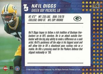 2000 Collector's Edge T3 - Retail #176 Na'il Diggs Back