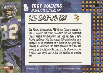 2000 Collector's Edge T3 - Retail #190 Troy Walters Back