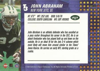 2000 Collector's Edge T3 - Retail #198 John Abraham Back