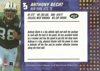 2000 Collector's Edge T3 - Retail #199 Anthony Becht Back