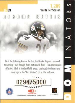 2000 Donruss - Dominators #D-39 Jerome Bettis Back