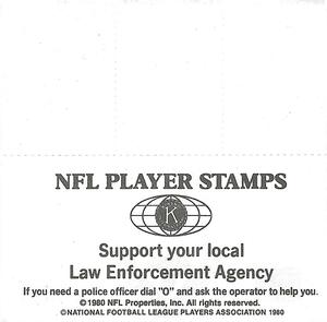 1980 Denver Broncos NFL Player Stamps ##NNO Barney Chavous / Rubin Carter Back