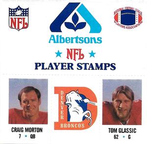 1980 Denver Broncos NFL Player Stamps ##NNO Craig Morton / Tom Glassic Front