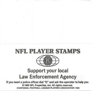 1980 Denver Broncos NFL Player Stamps ##NNO Jim Turner / Bob Swenson Back