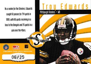 2000 Donruss - Signature Series Gold #NNO Troy Edwards Back