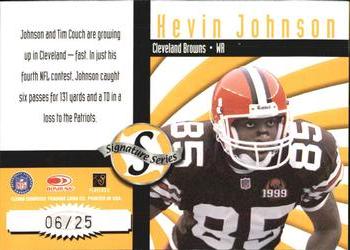 2000 Donruss - Signature Series Gold #NNO Kevin Johnson Back