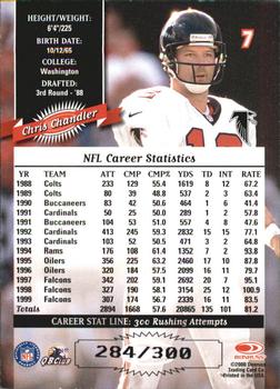 2000 Donruss - Stat Line Career #7 Chris Chandler Back