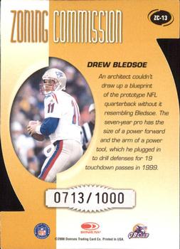2000 Donruss - Zoning Commission #ZC-13 Drew Bledsoe Back