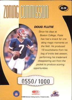 2000 Donruss - Zoning Commission #ZC-20 Doug Flutie Back