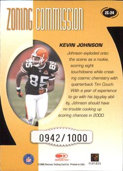 2000 Donruss - Zoning Commission #ZC-24 Kevin Johnson Back