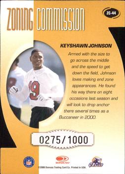 2000 Donruss - Zoning Commission #ZC-44 Keyshawn Johnson Back