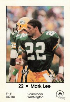 1985 Green Bay Packers Police - First Wisconsin Banks, Eau Claire Police Department #13 Mark Lee Front