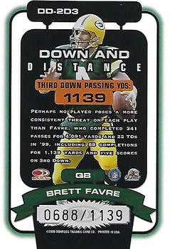 2000 Donruss Elite - Down and Distance #DD-2D3 Brett Favre Back