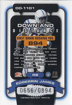 2000 Donruss Elite - Down and Distance #DD-11D1 Edgerrin James Back