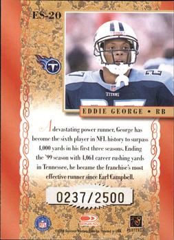 2000 Donruss - Elite Series #ES-20 Eddie George Back