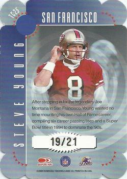 2000 Donruss Elite - Turn of the Century Gold Die Cuts #TC-25 Steve Young Back